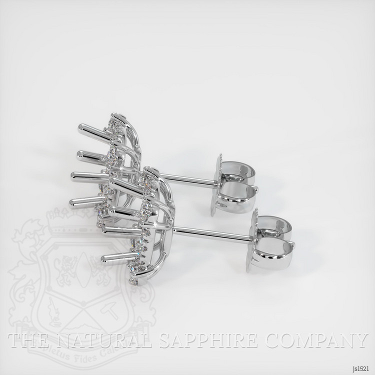 Platinum 950 Pave Earring Setting