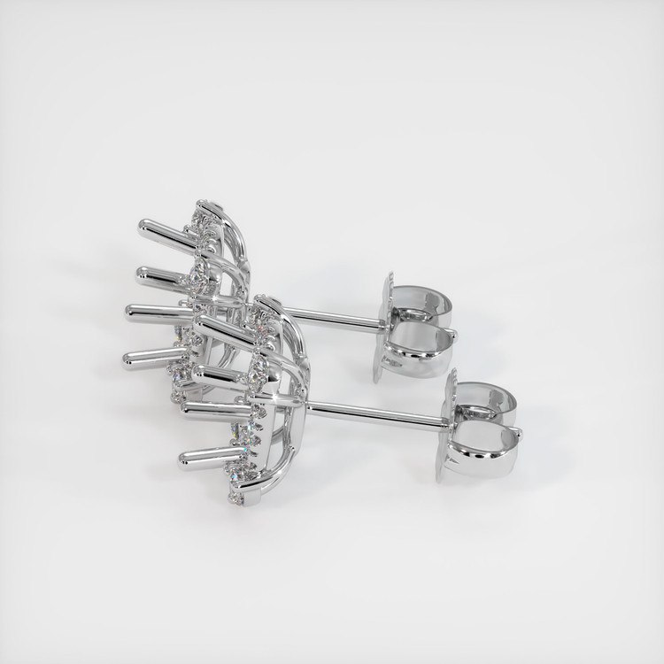 Platinum 950 Pave Earring Setting