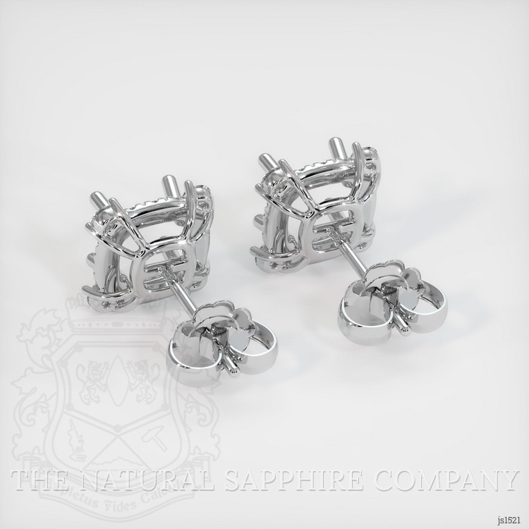 Platinum 950 Pave Earring Setting