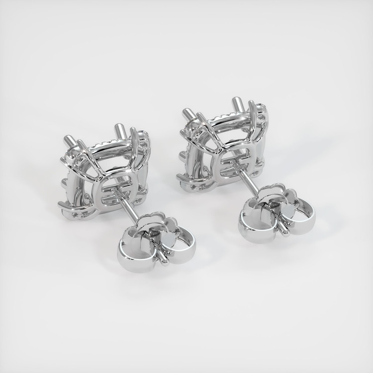 Platinum 950 Pave Earring Setting