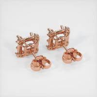 14K Rose Gold Pave Earring Setting Image