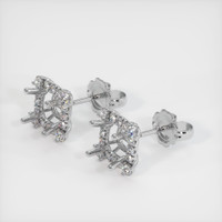 18K White Gold Pave Earring Setting Video