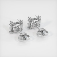 18K White Gold Pave Earring Setting Image