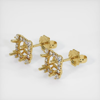18K Yellow Gold Pave Earring Setting Video