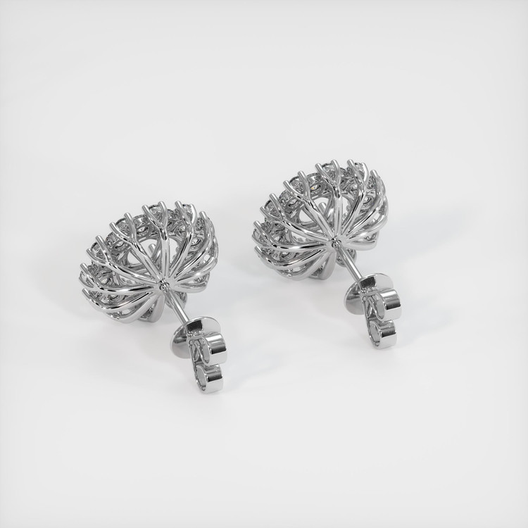 Platinum 950 Halo Earring Setting
