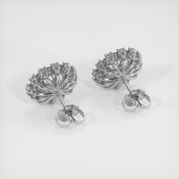 14K White Gold Halo Earring Setting Image