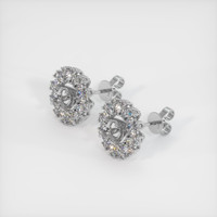18K White Gold Halo Earring Setting Video