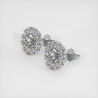 18K White Gold Halo Earring Setting Video