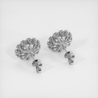 18K White Gold Halo Earring Setting Image