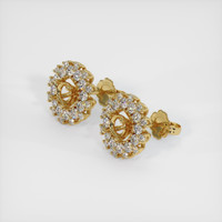 18K Yellow Gold Halo Earring Setting Video