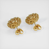 18K Yellow Gold Halo Earring Setting Image