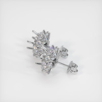 14K White Gold Halo Earring Setting Image