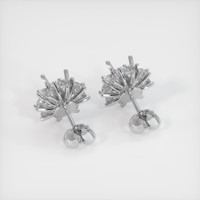 14K White Gold Halo Earring Setting Image