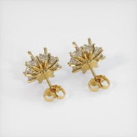 14K Yellow Gold Halo Earring Setting Image