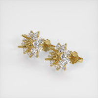 18K Yellow Gold Halo Earring Setting Video