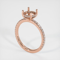 14K Rose Gold Pave Ring Setting Video