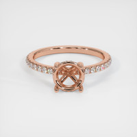 14K Rose Gold Pave Ring Setting Image