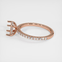 14K Rose Gold Pave Ring Setting Image