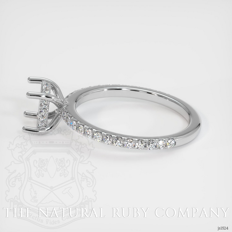 14K White Gold Pave Ring Setting
