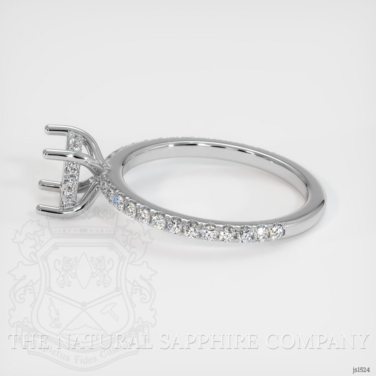 14K White Gold Pave Ring Setting