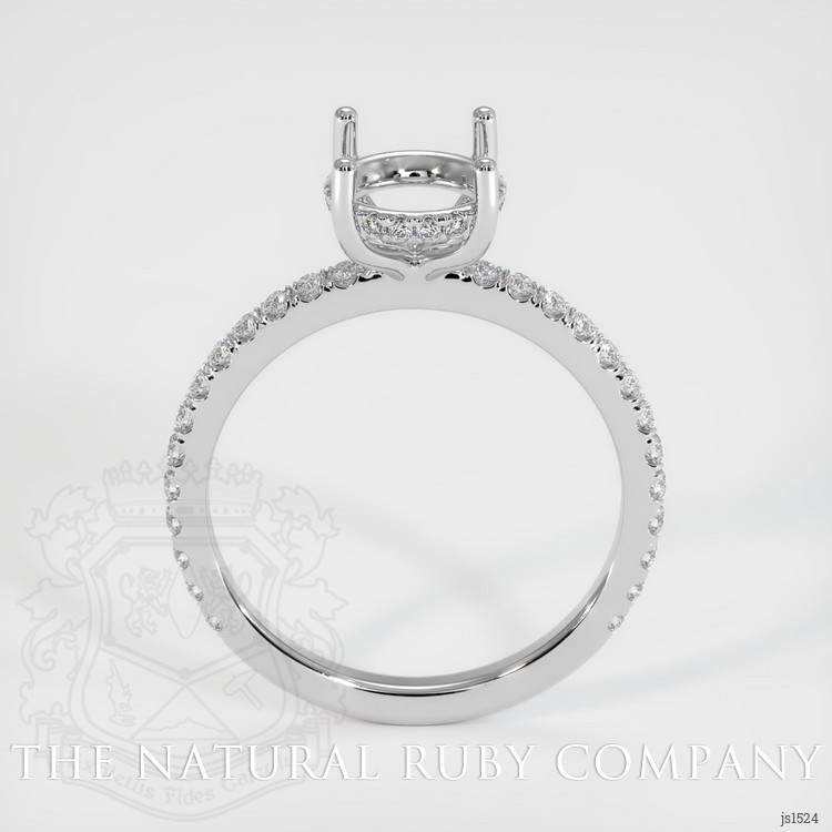 14K White Gold Pave Ring Setting