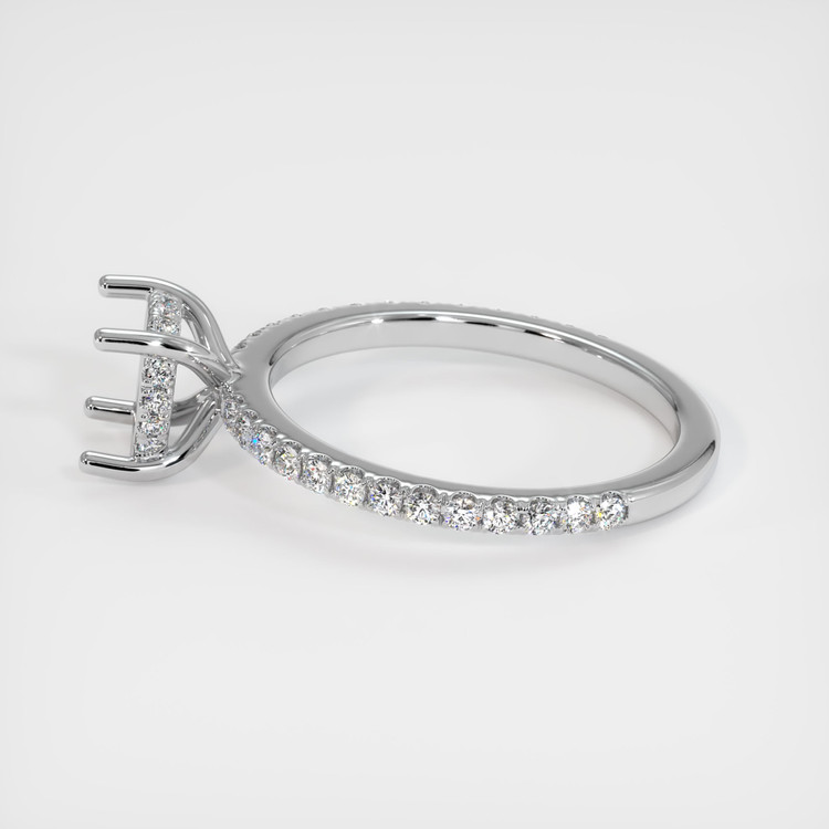 18K White Gold Pave Ring Setting