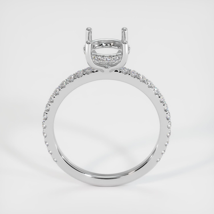 18K White Gold Pave Ring Setting