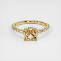14K Yellow Gold Pave Ring Setting Image