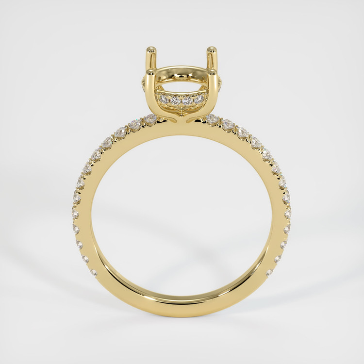 14K Yellow Gold Pave Ring Setting