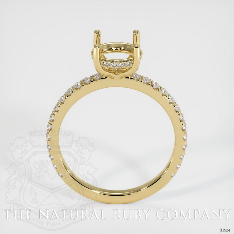 14K Yellow Gold Pave Ring Setting