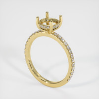 18K Yellow Gold Pave Ring Setting Video