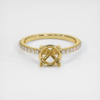 18K Yellow Gold Pave Ring Setting Image