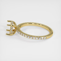18K Yellow Gold Pave Ring Setting Image