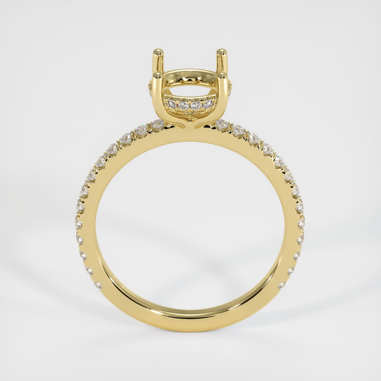 18K Yellow Gold Pave Ring Setting