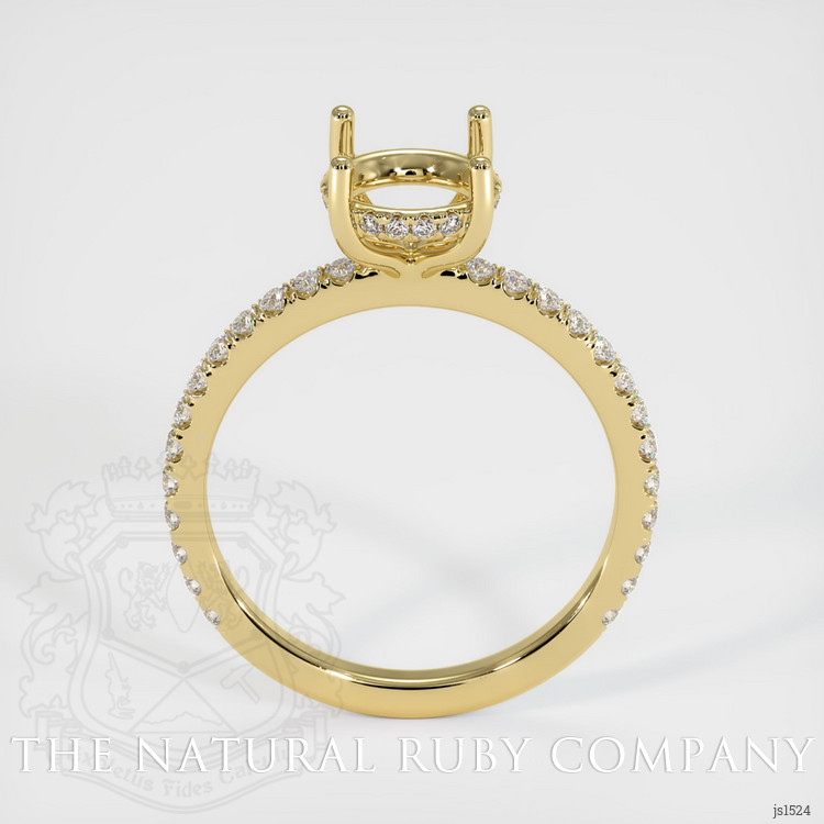 18K Yellow Gold Pave Ring Setting