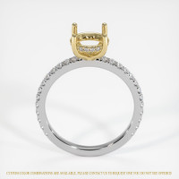 14K Yellow & White Pave Ring Setting Image