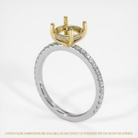 18K Yellow & White Pave Ring Setting Image