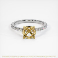 18K Yellow & White Pave Ring Setting Image