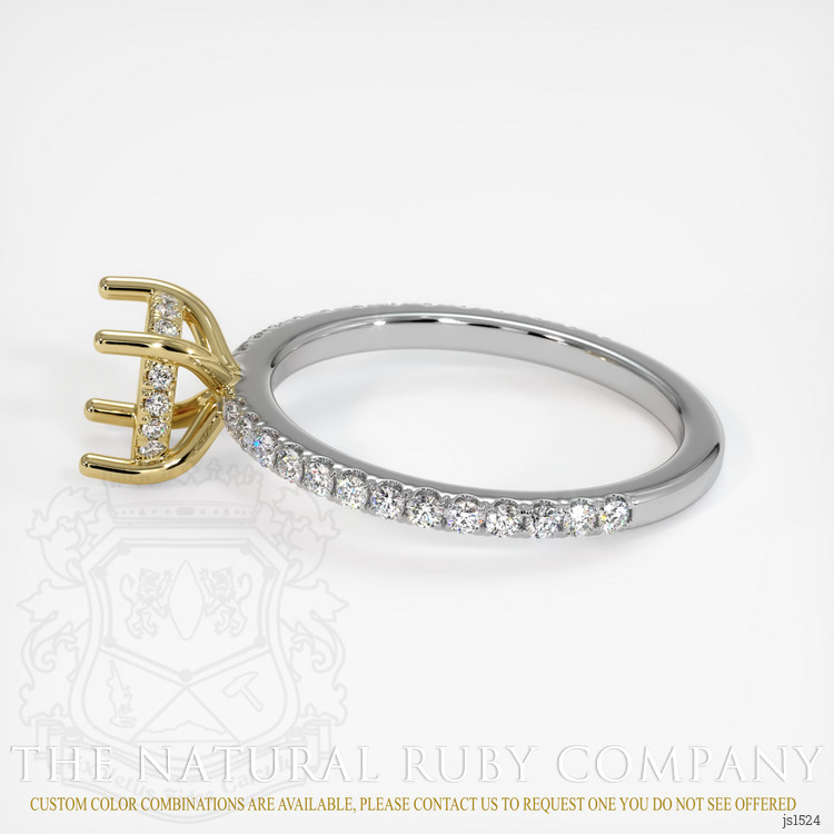 18K Yellow & White Pave Ring Setting