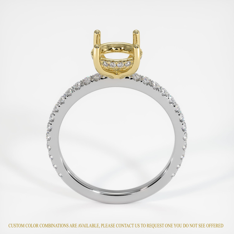 18K Yellow & White Pave Ring Setting