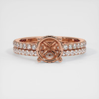 14K Rose Gold Pave Ring Setting Image