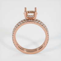 14K Rose Gold Pave Ring Setting Image