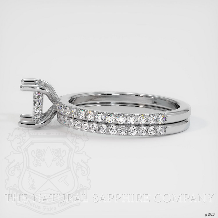 10K White Gold Pave Ring Setting