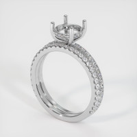 14K White Gold Pave Ring Setting Video