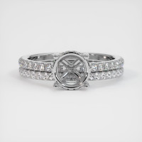 14K White Gold Pave Ring Setting Image