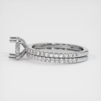 14K White Gold Pave Ring Setting Image