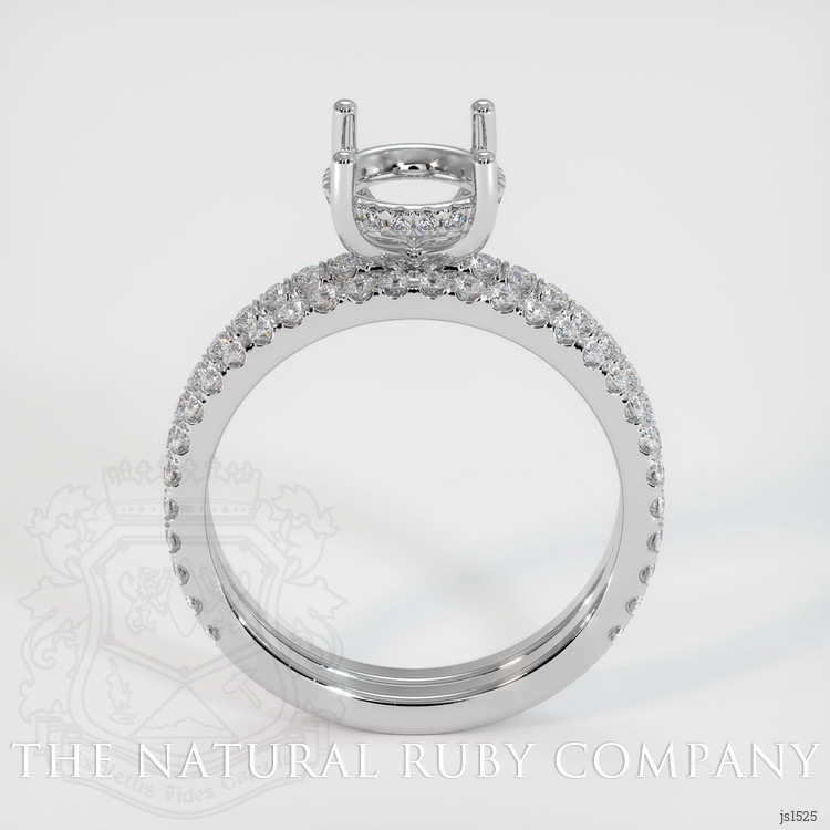 14K White Gold Pave Ring Setting