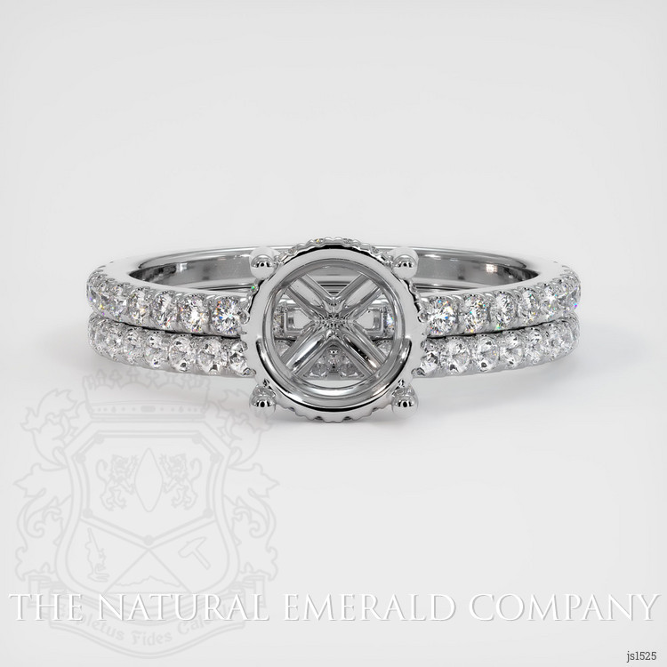 18K White Gold Pave Ring Setting
