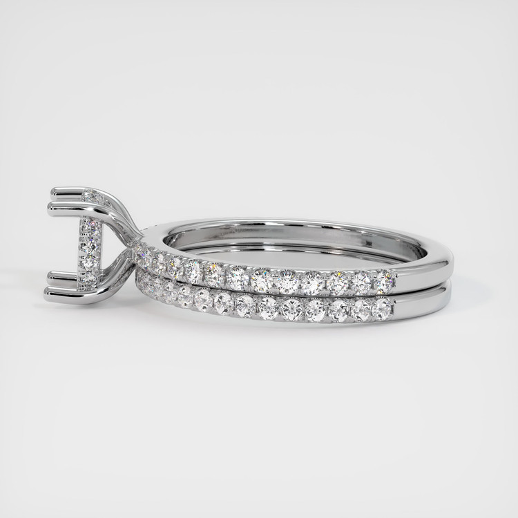 18K White Gold Pave Ring Setting