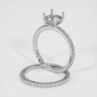 18K White Gold Pave Ring Setting Image